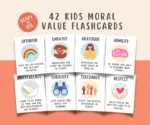 42 tarjetas con valores morales para niños